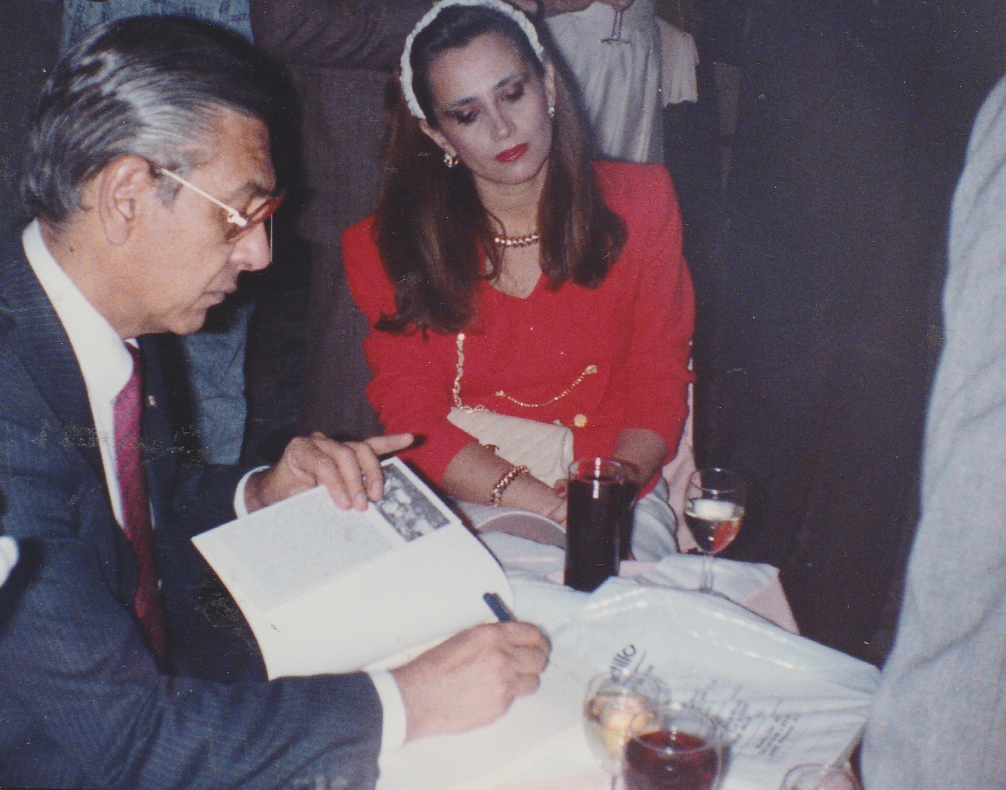 Con Elvira en 1990